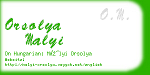 orsolya malyi business card